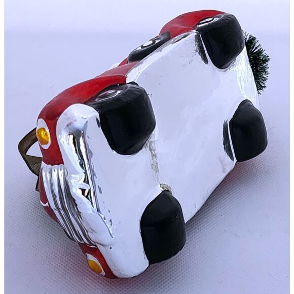 Ornament-Holiday-Glass-Red Pickup Truck-Christmas Tree-Unique-Novelty-Large - Picture 11 of 14